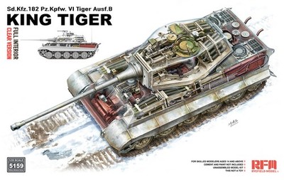 RYE FIELD 5159 1/35 Sd.Kfz.182 Pz.Kpfw.VI Tiger Ausf. B King Tiger Full Interior