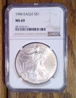 1996 American Silver Eagle NGC MS69 (011)