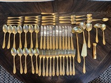 Set di 61 Solingen 23/24K HARTVERGOLDET Germania placcato oro