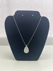 925 sterling silver necklace With Teardrop Crystal Pendant With Stone