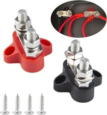 2Pcs 5/16"Bus Bar, Power Distribution Junction Block Post Positive Negative, M8