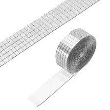 5x5mm Self Adhesive Mirrors Mosaic Tiles, 2500 Pcs Mosaic Sticker, Silver Tone