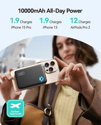 INIU 10000mAh Magnetische Kabellose Powerbank 15W PD 30W für iPhone