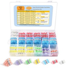 CONLI 850P Solder Seal Wire Connectors Heat Shrink Butt Connectors 7 Colors