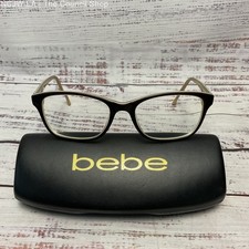 Bebe Topaz Brown Yellow Frame Glasses - Size 52 17 Frames and Case Only 
