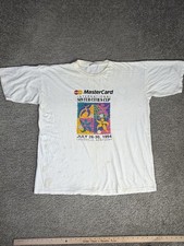 Vintage Adidas Shirt Mens 2XL White MasterCard Sister Cities Cup 1994 Graphic