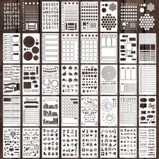 36 Piece Journal Stencil Set for Bullet Journaling  Scrapbooking
