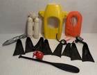 Vintage Hasbro GI Joe Sea Sled and Misc Accessories - flippers, air tank, oar