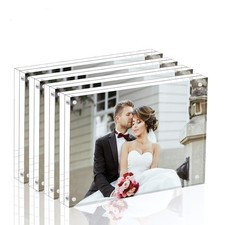 Premium Acrylic Photo Frame- Magnet Photo Frame -Double Sied Thick Desktop Fr...