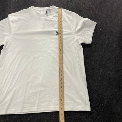 BURBERRY ホワイト モノグラム　Tシャツ LGサイズ(XL) WMNS) Burberry Monogram Motif Oversized logo Printing Female White