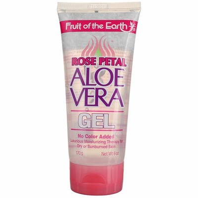 2 Pack Fruit Of The Earth Aloe Vera Rose Petal After Sun Gel, 6 oz