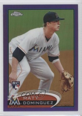 2012 Topps Chrome Retail Purple Refractor Matt Dominguez #159 p4e