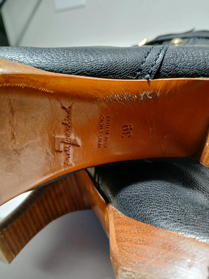Bota negra para mujer 7 For All Mankind Vero Cuoio (cuero) hecha en Italia talla 39 Foto 2 de 4