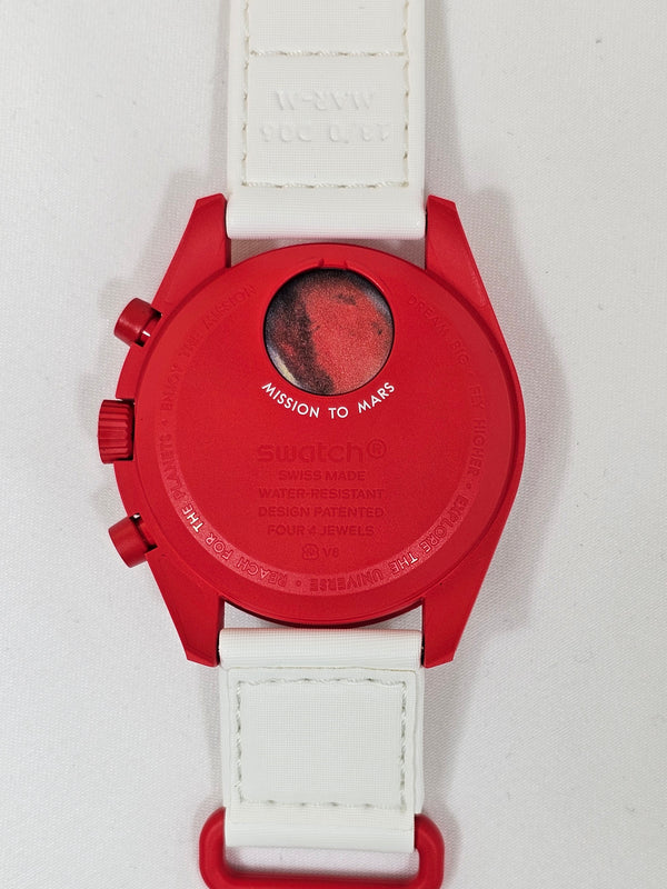 Omega x Swatch Mission to MARS Unisex Adults White Watch