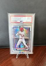 2024 Bowman Draft - Cromo Christian Moore #BDC-13 Rifrattore (RC) PSA 10