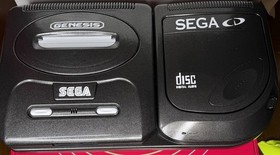 CUSTOM Sega Genesis/CD Model 2 Bundle WORKS WELL! Custom LED, USB Power, NICE!