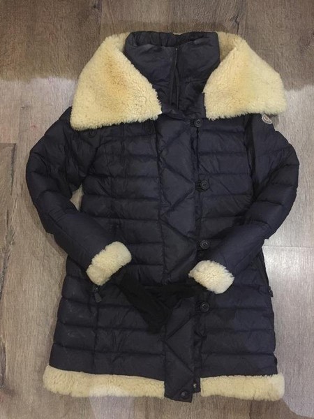 Women Moncler Jacket Navy Synthetic 36 / S