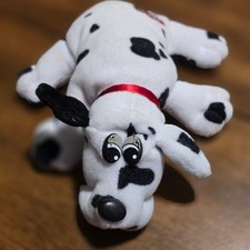 Vintage 1986 Tonka 8" Pound Puppy Baby Newborn Minis Plush Dalmation 1 Black Ear