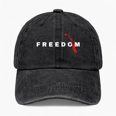 Freedom Hat Patriotic American Spirit Vintage Washed Cotton Dad Cap Unisex Gift