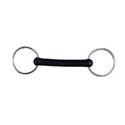 Mors à Filet à Anneau En Acier Inoxydable Avec Caoutchouc Moyen Saveur Pomme - Mors De Bouche Pour Cheval Résistant à La Rouille