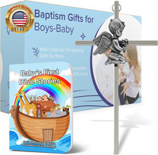 Baptism Gifts for Boys-Baby Wall Cross for Christening for Boys  First Communio