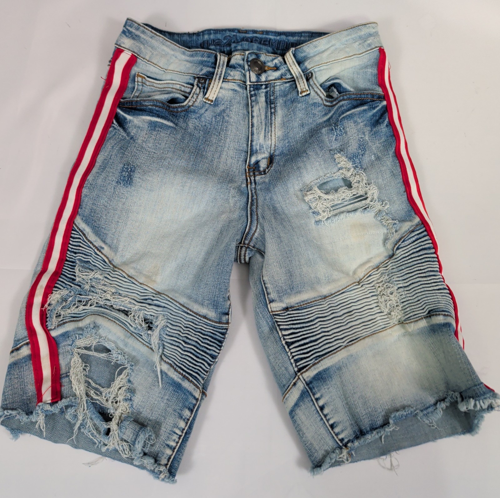 Rue 21 Premium Distressed Cutoff Jean Shorts Supreme Flex Vintage Denim Size 26