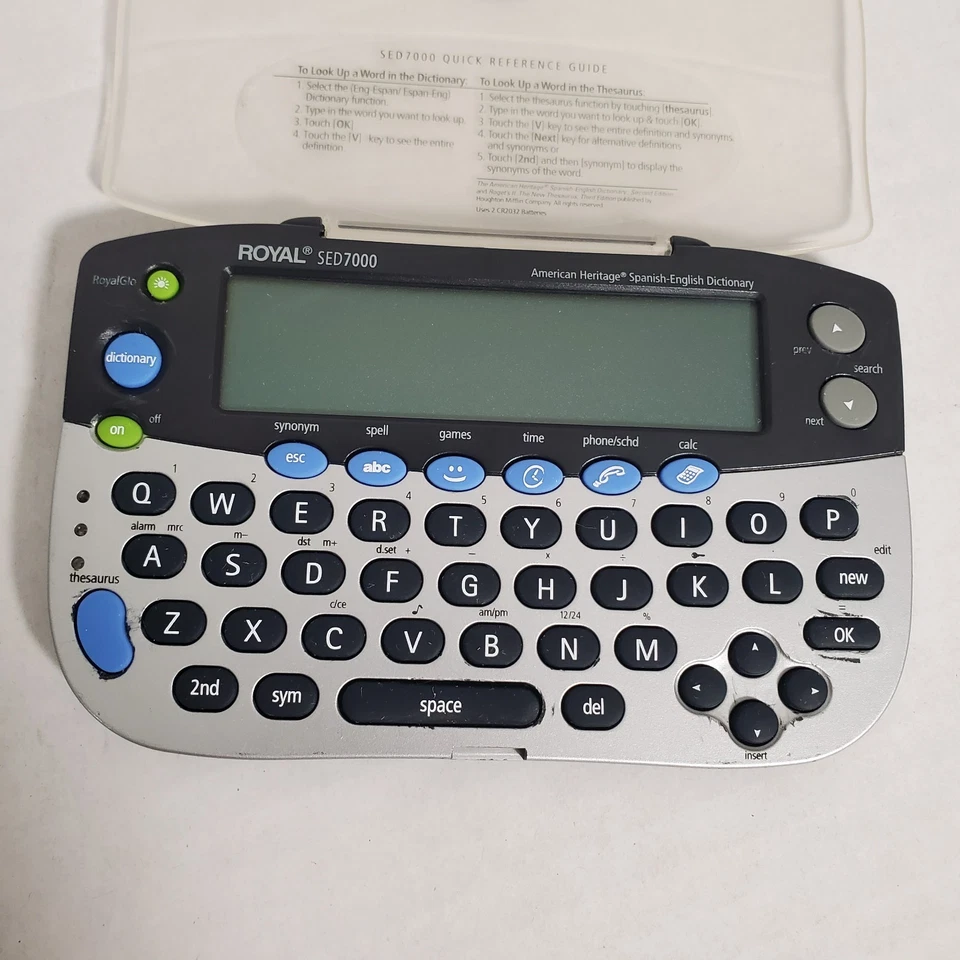 Royal SED7000 Diccionario Bilingüe Español-Inglés Tesauro Electrónico Foto 2 de 4