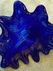 Pair of Handblown Cobalt Blue Glass Seashells — photo 8
