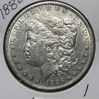 1886-S MORGAN SILVER DOLLAR, AU DETAILS