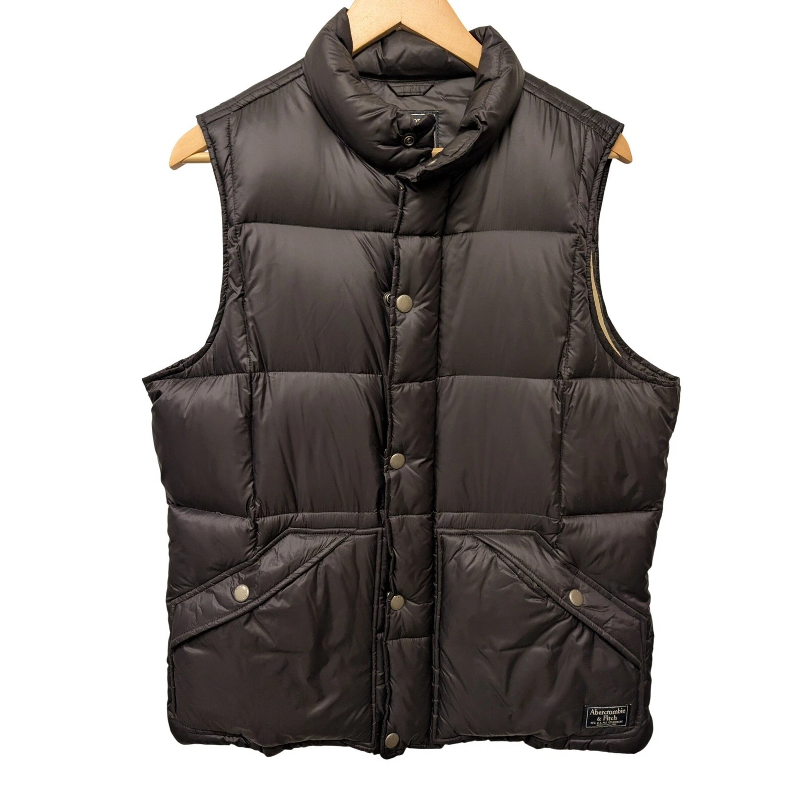 Abercrombie & Fitch Men's Down Puffer Vest Quilted Gorpcore Winter Layering