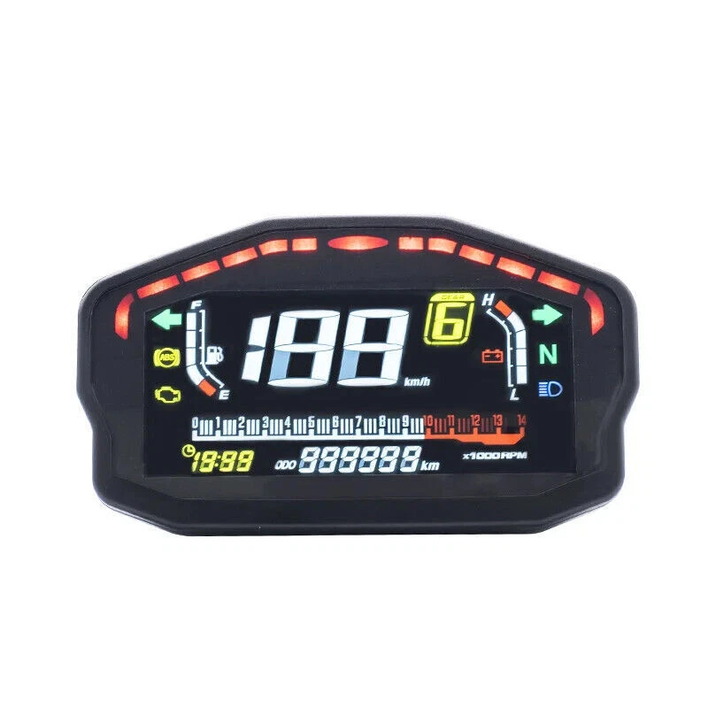 Panel de pantalla portátil para motocicleta velocímetro digital LCD odómetro instrumento Foto 4 de 4