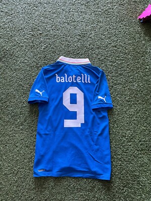 Puma Italy Men's Home Jersey 12/13 Legend Balotelli #9 - Royal