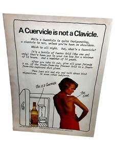 1976 Jose Cuervo Tequila and The Club Skiing theme Original Print Ad vintage