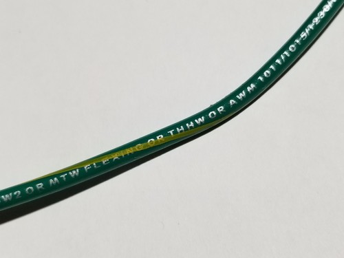 Southwire #14awg/41x30 BC-5W2/THHW UL1015 Hook-up Wire Cable Green/Yellow /100ft - Picture 3 of 7