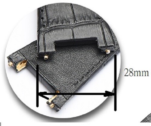 Echtleder Textil 28mm Metallstruktur Bandbandband (PASST) IWC Ingenieur - Bild 5 von 9