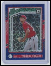 2024 Donruss Baseball #192 Yohandy Morales Optic Blue Velocity