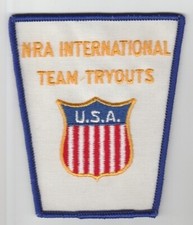 NRA International Team Tryouts Pistol Shooting Embroidered Patch