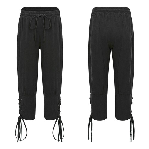 Boys Medieval Ankle Banded Viking Pirate Pants Renaissance Steampunk Trousers - Picture 4 of 40