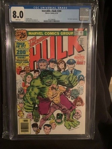 INCREDIBLE HULK #200 CGC 8.0 6/1976 JOHN ROMITA SR. COVER!!