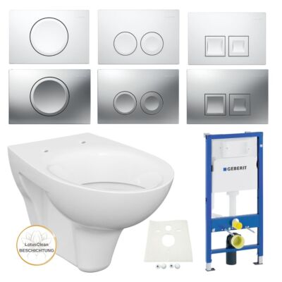 Geberit Duofix Vorwandelement UP100 Delta mit Tiefspüler WC als Komplettset