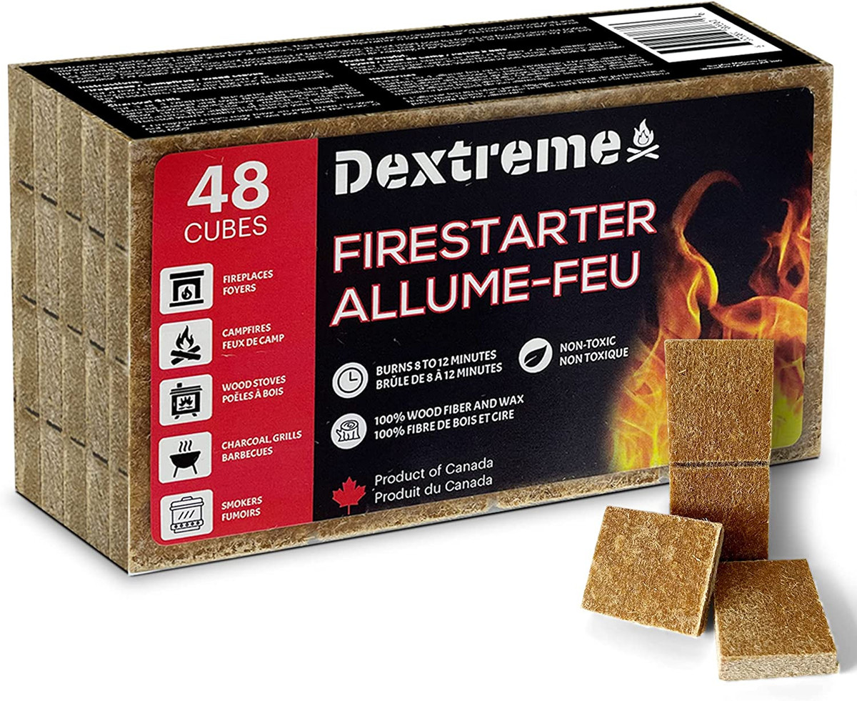 Dextreme Fire Starter Pack of 144/48 Natural Fire Starters Cubes for Wood  Stove | eBay