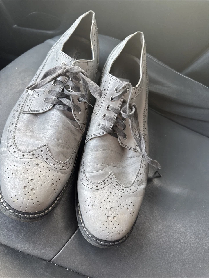 Cole Haan Oxford M12  Cooper Square Wingtip Silver Reflective Dress Shoes 11.5 - Image 2 of 4