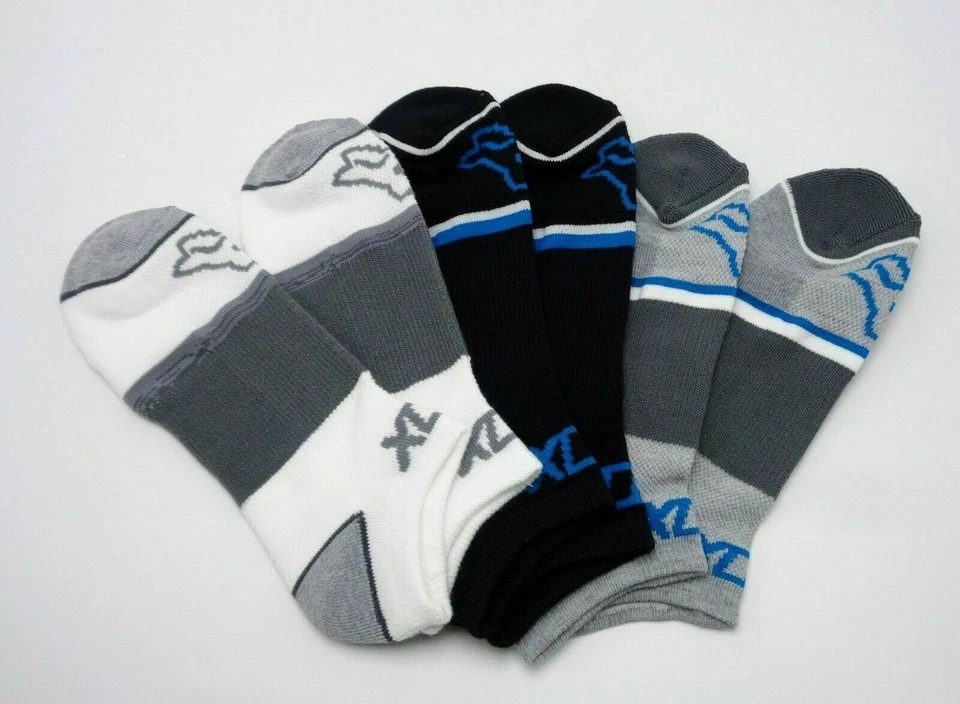Paquete de 3 calcetines Fox Racing Tech No Show para hombre L/XL gris jaspeado Foto 2 de 4