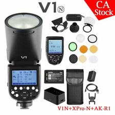 US Godox V1-N 2.4G TTL HSS Camera Flash Speedlite AK-R1 XPro-N Trigger For Nikon