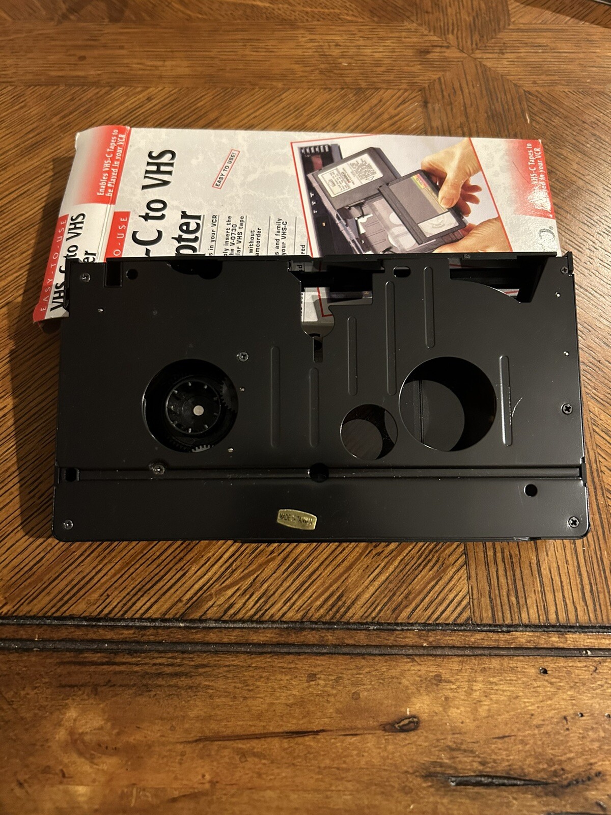 Ambico VHS-C Video Cassette Adapter for Camcorder Tapes to VHS format VCR V-0730