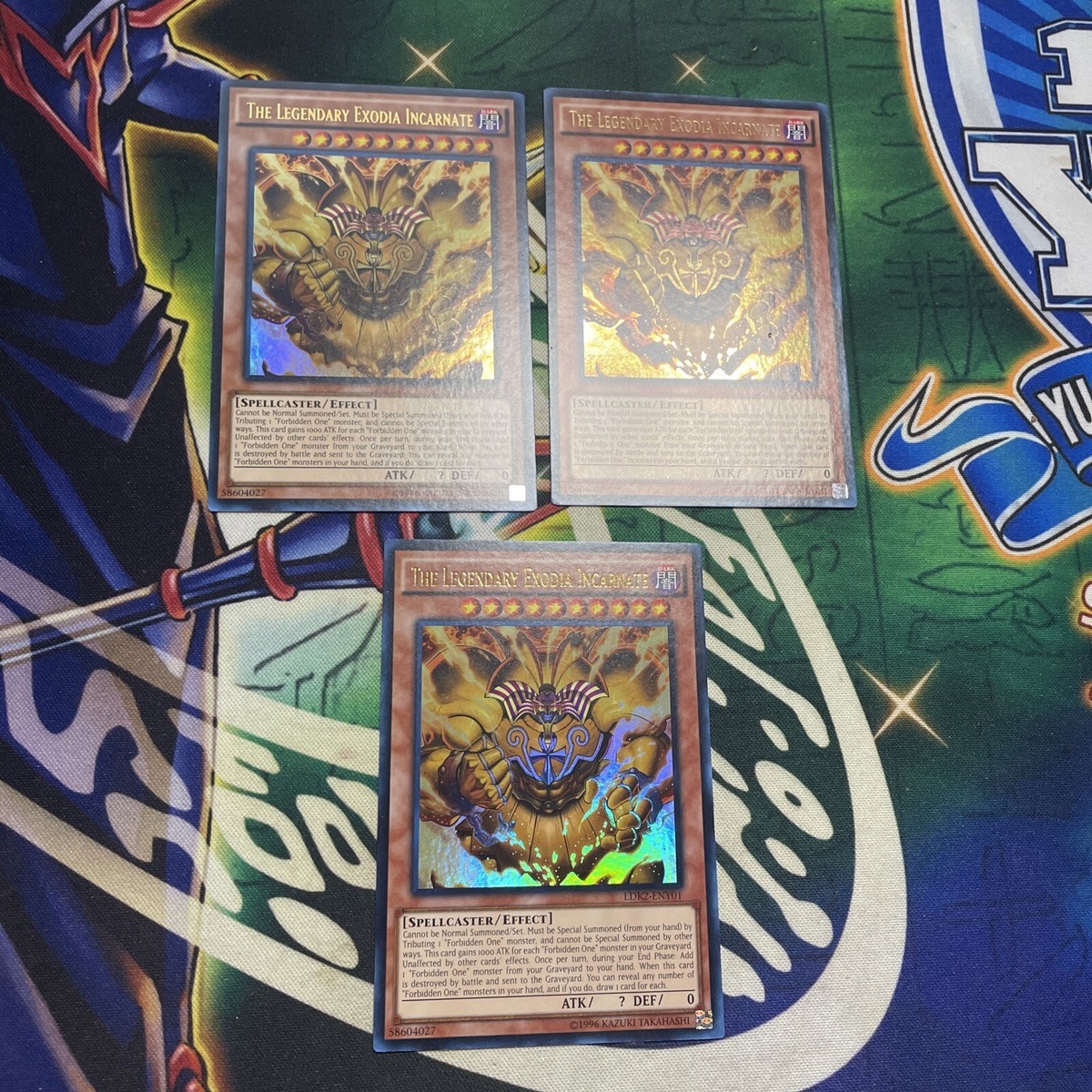 Yugioh! The Legendary Exodia Incarnate x3 LDK2-ENY01 Playset NEW Unlimited NM/M Yugioh! The Legendary Exodia Incarnate x3 LDK2-ENY01 Playset NEW Unlimited NM/M