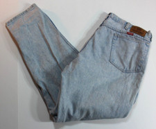 Vintage Wrangler USA Made 38x29 Light Wash Tapered Leg Denim Jeans (Tagged 40x30