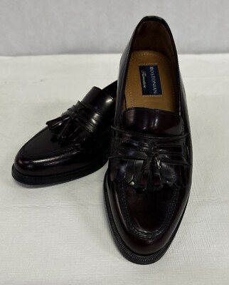 Bostonian Florentine Tassel Loafer Dress Shoes Burgundy Leather