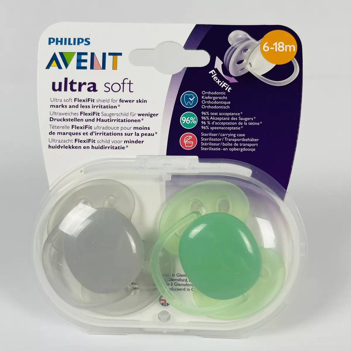 Philips Avent Ultra Soft Soother (6-18 months) Dummy Dummies Pacifier