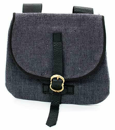 Canvas Belt Bag Medieval Buckle Waist Pouch Renaissance Cosplay Costume Purse